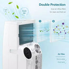 14,000 BTU Portable AC with Remote! Cools Rooms up to 700 Sq.Ft. 3 in 1 Function, Digital Display, 24H Timer, Installation Kit