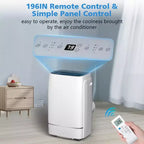 Portable Air Conditioner, 13000 BTU for Room up to 600 sq.ft, Dehumidifier & Fan, Portable AC with 3 Fan Speeds, 24H Timer, Remote Control
