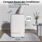 Portable Air Conditioner, 13000 BTU for Room up to 600 sq.ft, Dehumidifier & Fan, Portable AC with 3 Fan Speeds, 24H Timer, Remote Control