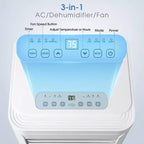 R.W.FLAME 8,000 BTU Portable Air Conditioner with Remote Control, 3-in-1 Air Conditioner with Digital Display,24Hrs Timer,Installation Kit for Home