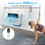 Window Air Conditioner 10000 BTU, 3 in 1 Ac Window Unit for Room Cools up to 450 Sq.Ft, Energy Saving mode,3 Fan Speeds & Quiet Operation
