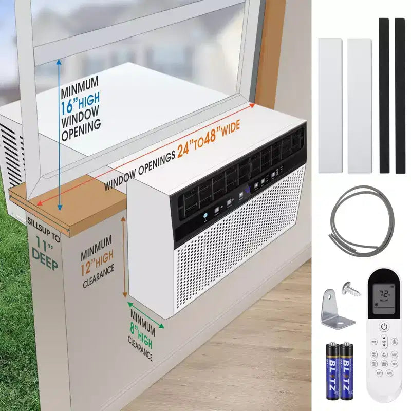 Window Air Conditioner 12000 BTU, 3 in 1 Ac Window Unit for Room Cools up to 550 Sq.Ft, Energy Saving mode,3 Fan Speeds & Quiet Operation