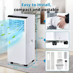 Garvee 8000 BTU AC Unit with Cool/Dehumidifier/Fan for Room, Office, White