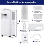 Garvee 10000 BTU Smart AC Unit with Remote Control, Cools Rooms up to 450 Sq.ft, White