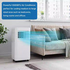 Garvee 10000 BTU Smart AC Unit with Remote Control, Cools Rooms up to 450 Sq.ft, White