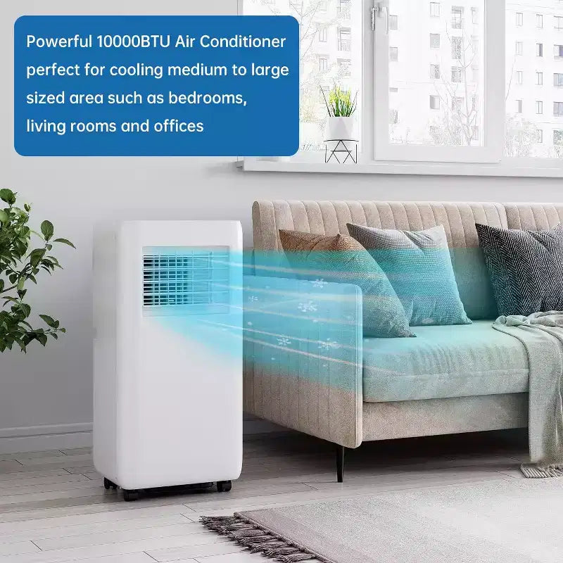 Garvee 10000 BTU Smart AC Unit with Remote Control, Cools Rooms up to 450 Sq.ft, White