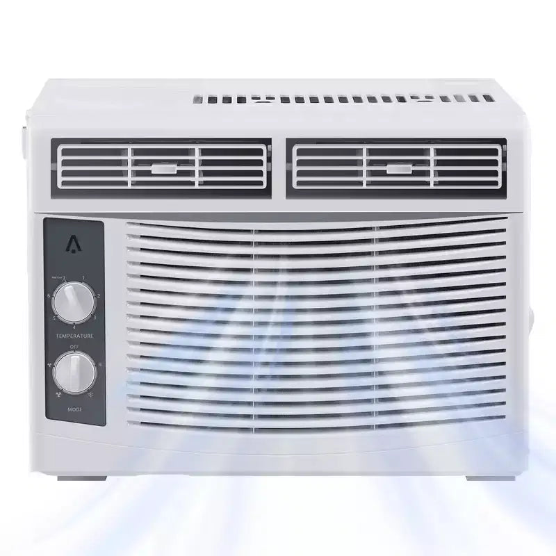 Garvee 5000 BTU Window Air Conditioner with Mechanical Controls and Reusable Filter, White