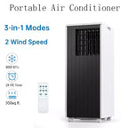 Garvee 8000 BTU Portable Air Conditioner, 3-in-1 AC Unit With Remote Control & Dehumidifier, Black