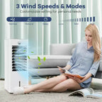 Costway Evaporative Air Cooler/Heater 4-in-1 Windowless Oscillating Swamp Cooler 3 Modes