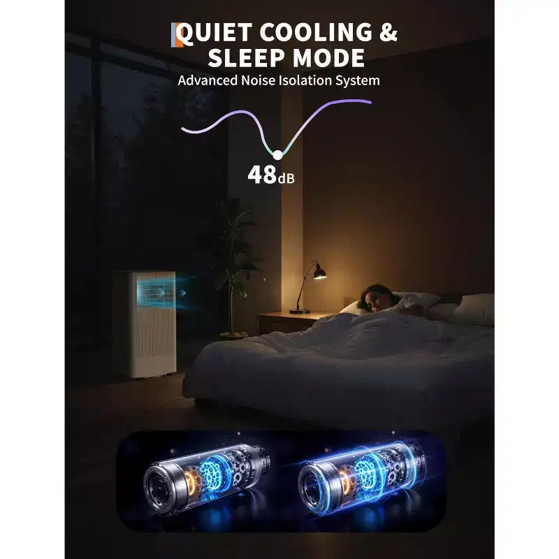 10,000 Btu Portable Air Conditioner with Heater For Room Up to 350 Sqft,3-In-1 Free Standing AC Unit With Fan & Dehumidifier, Sleep Mode, Auto Swing
