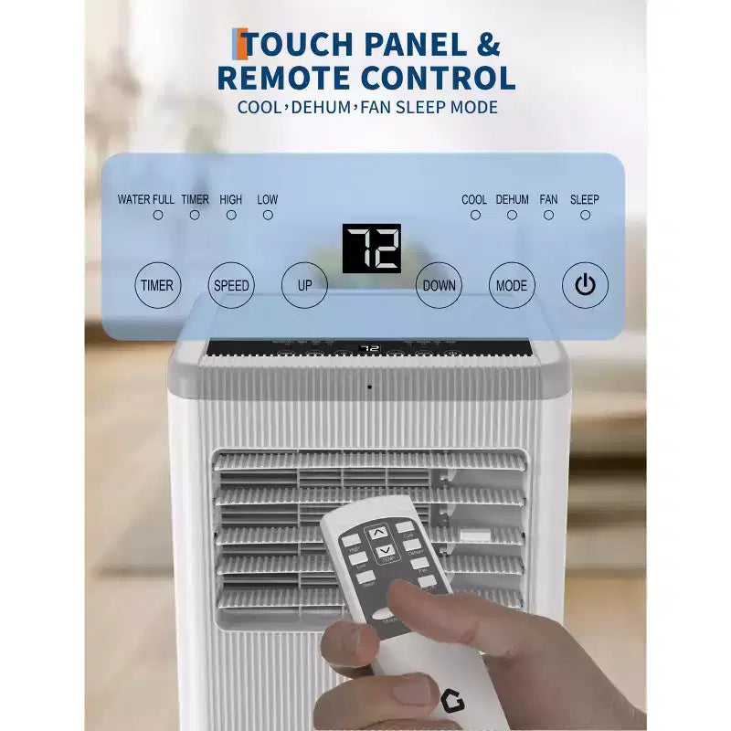 10,000 Btu Portable Air Conditioner with Heater For Room Up to 350 Sqft,3-In-1 Free Standing AC Unit With Fan & Dehumidifier, Sleep Mode, Auto Swing