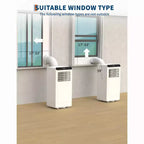 8,000 BTU Portable Air Conditioners, 3-in-1 Portable AC Unit Cools Up to 350 Sq.Ft, Conditioner with Fast Cooling/Energy Saving/24Hrs Timer