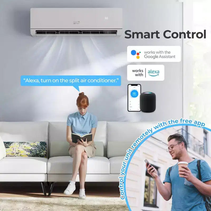 Costway 18000 BTU Mini Split Air Conditioner & Heater 25 SEER2 208-230V AC Unit