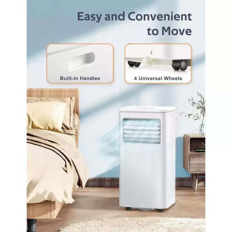 ZAFRO 8,000 BTU Portable Air Conditioners, Air Conditioners for Room up to 350 Sq.ft, Portable for Home/Office/Dorms, White
