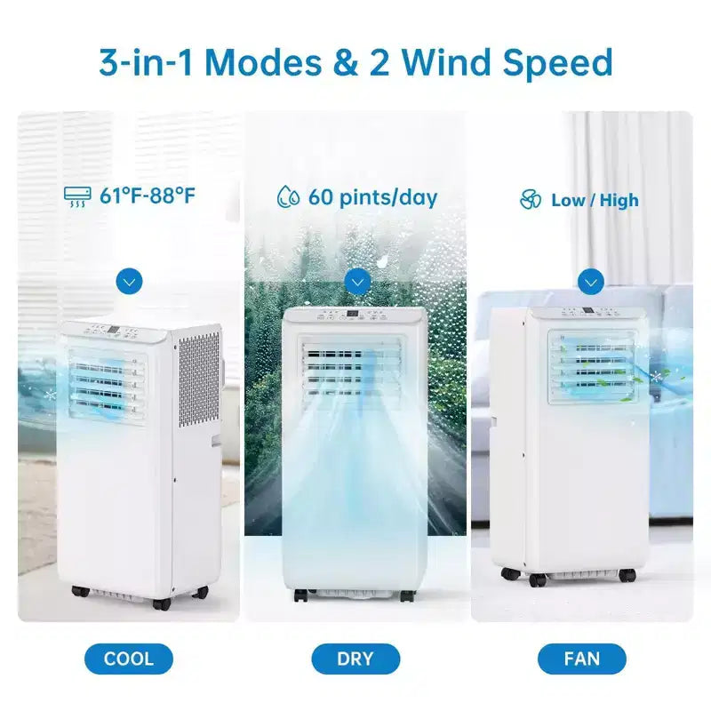Portable Air Conditioners 10000 BTU, Energy Efficient AC Unit with Remote Control