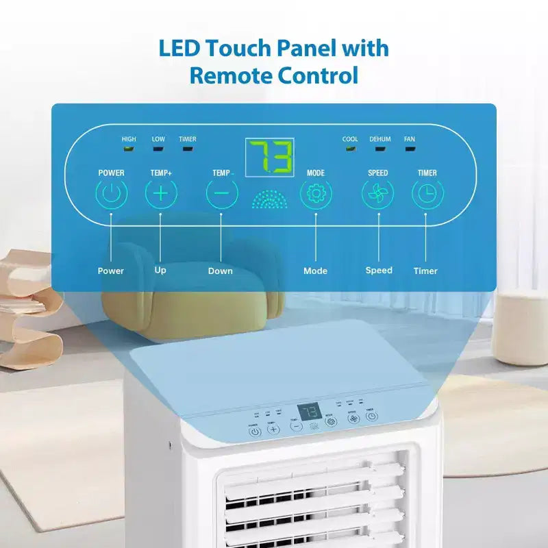 Portable Air Conditioners 10000 BTU, Energy Efficient AC Unit with Remote Control