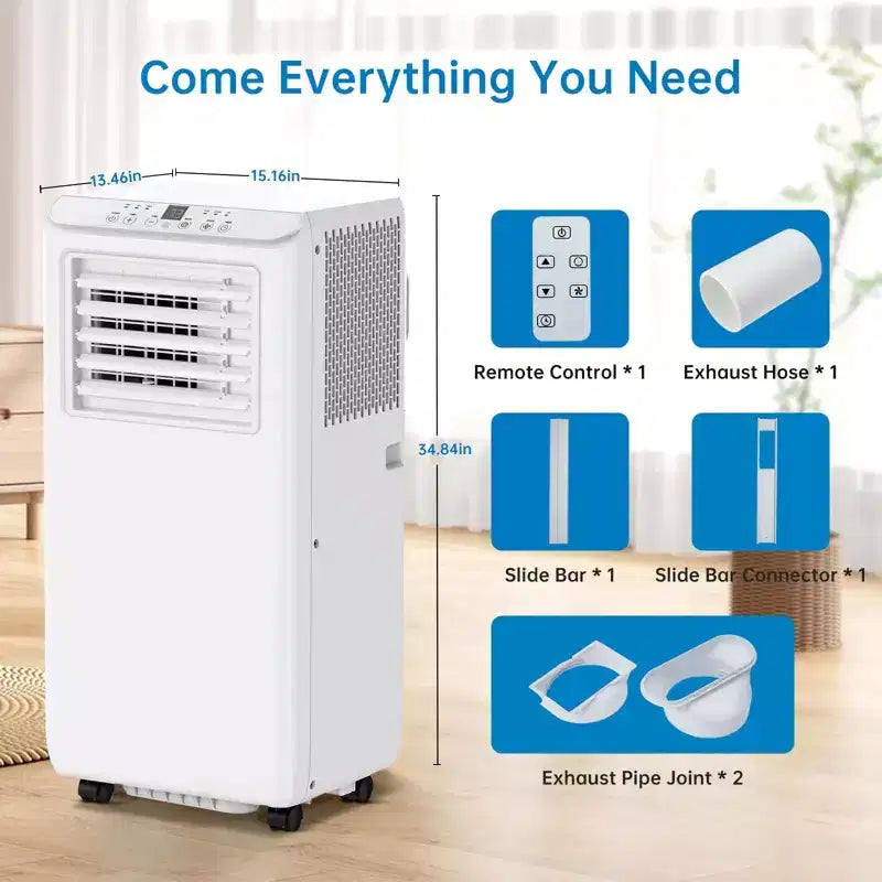 Portable Air Conditioners 10000 BTU, Energy Efficient AC Unit with Remote Control