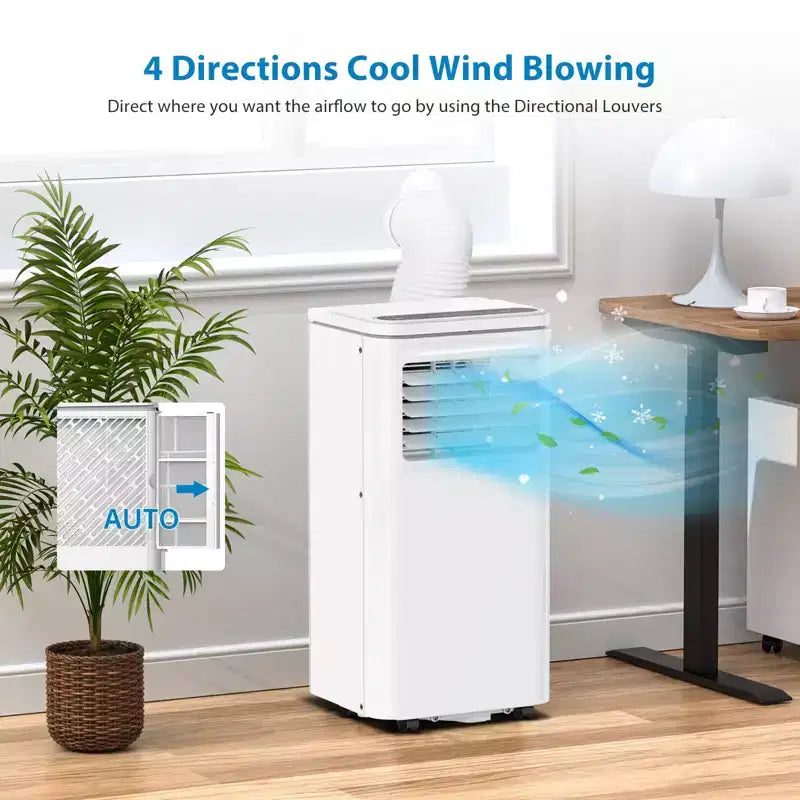 Aires Acondicionados Portátiles de 10000 BTU Enfrían Hasta 41.8 m², Unidades de Aire Acondicionado Portátiles 3 en 1 para Habitaciones con Ventilador