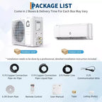 9000 BTU Mini Split Ac/Heating System 18.5 SEER2 Air Conditioner Ductless Heat Pump
