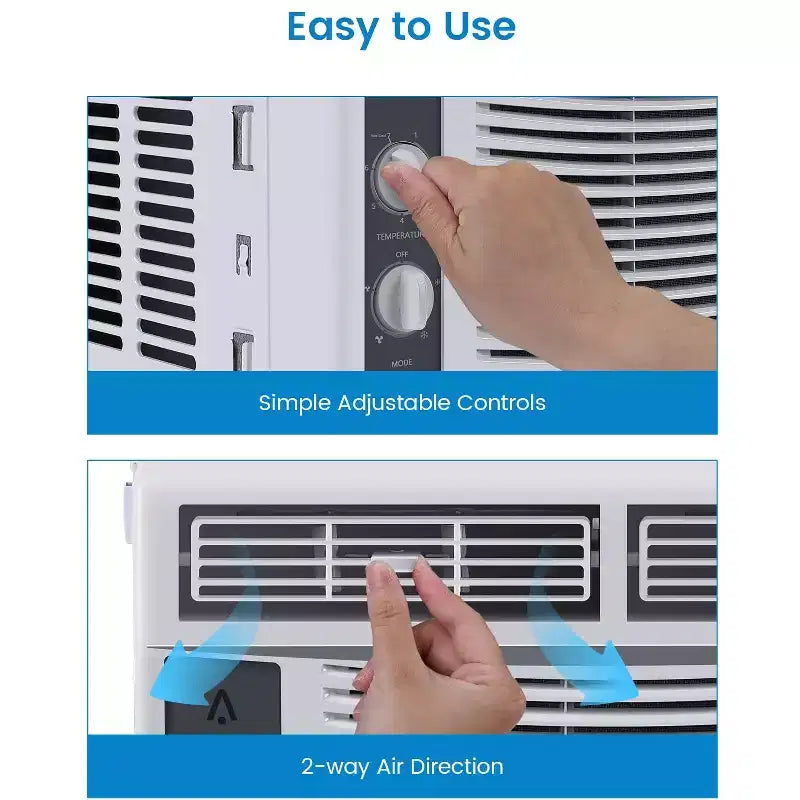 5000 BTU Window AC Unit - Small Air Conditioner Cools 150 Sq.Ft