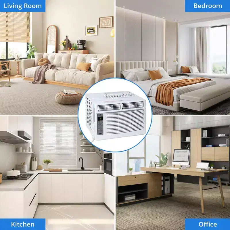 6000BTU Window Air Conditioner Units - Up to 250 Sq.Ft. 115V Air Conditioner Window Unit With Remote