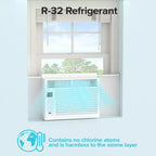 ZAFRO 5,000 BTU Small Window Air Conditioner Cool up to 150 Sq. Ft. with Ultra-Quiet, Compact-size, Washable Filter, Remote Control