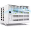 ZAFRO 6,000 BTU Small Window Air Conditioner Cool up to 250 Sq. Ft. with Ultra-Quiet, Compact-size, Washable Filter, Remote Control