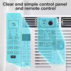 Acondicionador de aire pequeño de ventana ZAFRO de 6,000 BTU, enfría hasta 23 metros cuadrados con ultra silencioso, tamaño compacto, filtro lavable, control remoto