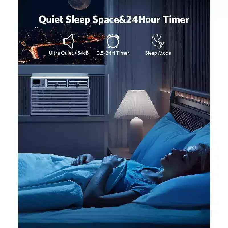 ZAFRO 12,000 BTU Window Air Conditioner Cools up to 550 Sq. ft, Ultra Quiet Window AC Unit with Remote Control