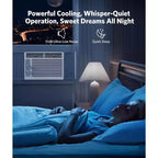 ZAFRO 5,000 BTU Window Air Conditioner Cools Up to 150 Sq. Ft, Utral Quiet Air Conditioner Window Unit with Mechanical Controls, 2 Fan Speeds