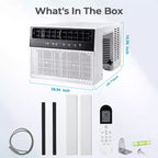 ZAFRO 12,000 BTU Window Air Conditioners Cools up to 550 Sq. Ft, U-Shaped Air Condtioner Window Unit with 6 Modes 24H Timer,
