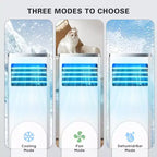 ZAFRO Mando a distancia y kit de ventana, unidad de aire acondicionado 3 en 1 con deshumidificador incorporado, modo ventilador, aire acondicionado portátil, blanco (8.000 BTU)