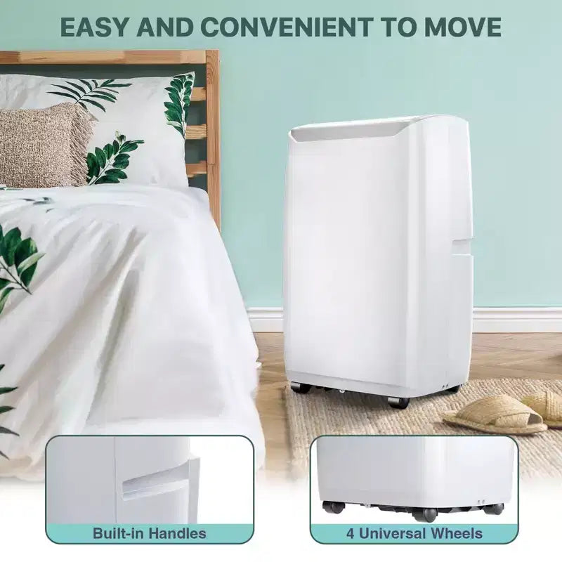 12,000 BTU Portable Air Conditioner for Rooms Up to 550 Sq.Ft, 3-in-1 AC/Dehumidifier/Fan