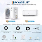 12000 BTU Wifi Mini Split AC, 21 SEER2 208-230V Inverter Ductless Wall AC w/WiFi & Alexa Compatible