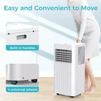 Aires acondicionados portátiles ZAFRO, unidad de aire acondicionado portátil que enfría, con control remoto, aires acondicionados de habitación de 4 modos con pantalla digital