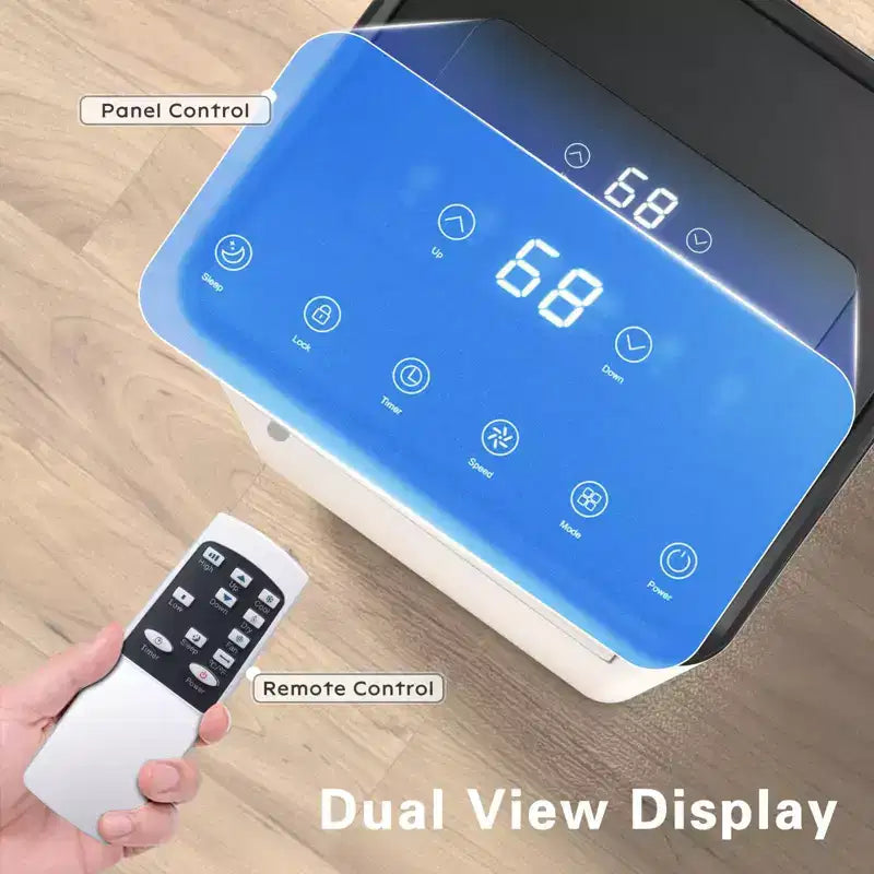 Portable Air Conditioner, 8000 BTU 3 Modes & 2 Speeds with Remote Control, 24H Timer for Bedroom/Office, White