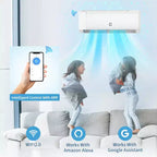 Aire Acondicionado Mini Split con Wifi de 18000 BTU, Inverter sin Conductos de 21 SEER2 208-230V con Wifi y Compatible con Alexa, Enfría Habitaciones de hasta 116 m², Eficiente Energéticamente