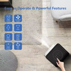 8000Btu Portable Air Conditioner with Remote Control,Quiet AC Unit with Cool, Dehumidifier & Fan Mode Room Cooling Up to 350 sq ft,24 Hour Timer,White