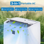 Aires Acondicionados Portátiles, AC Portátil de 14000 BTU, Enfría hasta 70 m² AC Móvil 3 en 1 para Habitación con Deshumidificador, Ventilador, Modo Suspendido, Temporizador de 24H
