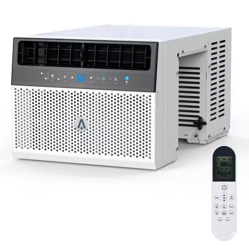 Window Air Conditioner, AC Window Unit with Washable Filter, Wi-Fi Enabled w/Remote, Cools Up to 350 Square Feet, 6 Modes, 115V/60Hz