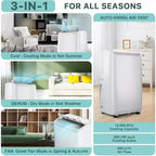 14000 Btu Portable Air Conditioner Fast Cooling 750 Sq.ft, 3-in-1 Floor Air Conditioner Portable W/cooling, Dehumidification And Fan