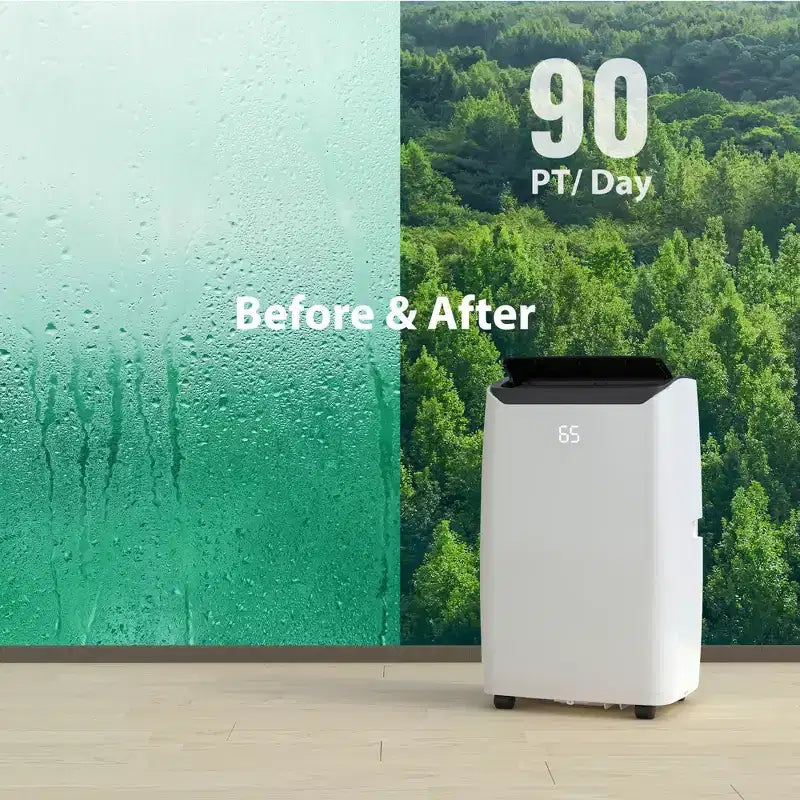 14000 Btu Portable Air Conditioner Fast Cooling 750 Sq.ft, 3-in-1 Floor Air Conditioner Portable W/cooling, Dehumidification And Fan