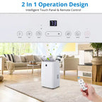 12000 BTU Portable Air Conditioner, 3-In-1 Cooling, Dehumidifier Fan for Rooms Up to 450 Sq. Ft. Digital Display, Remote Control, and Smart Sleep Mode