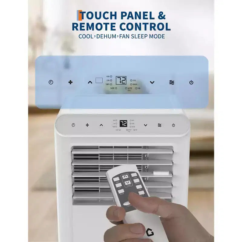 8,000 BTU Portable Air Conditioner, 4-In-1 Portable AC Units for Rooms with Fan, Dehumidifier, Cools Up to 350 Sq.Ft. Room Air Conditioner