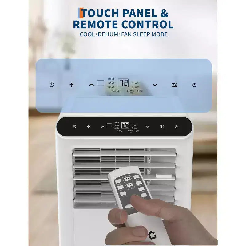 8,000 BTU Portable Air Conditioner, 4-In-1 Portable AC Units for Rooms with Fan, Dehumidifier, Cools Up to 350 Sq.Ft. Room Air Conditioner