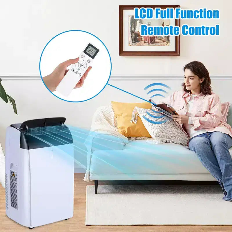 14000 BTU Portable Air Conditioner Cools up to 750 Sq.Ft, 3-in-1 Quiet Portable AC Unit with Remote Control & Installation Kits