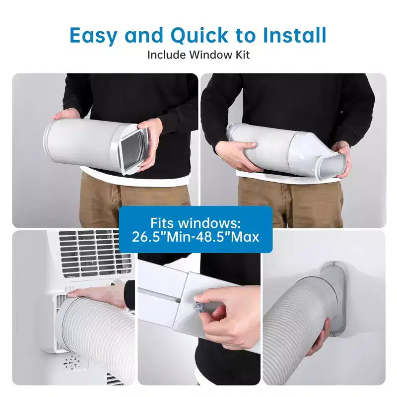 15,000 BTU Portable Air Conditioner, Portable AC Built-in Cool with Dehumidifier, and Fan Cools up to 850 Sq. Ft Bedroom, Office, Kitchen