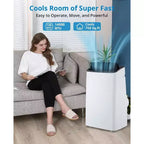 14,000 BTU Portable AC - 4-in-1 Cooling for 750 Sq.Ft, Quiet with Remote & Window Ki