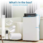 Portable Air Conditioners for Room up to 750 Sq.ft, 14,000 BTU Floor AC , Remote Control, 24-Hour Timer, Window Slider Kit