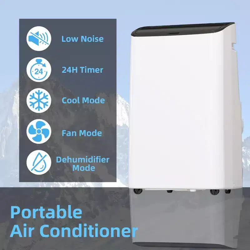 Portable Air Conditioners for Room up to 750 Sq.ft, 14,000 BTU Floor AC , Remote Control, 24-Hour Timer, Window Slider Kit